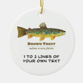 Bachforelle Keramik Ornament (Vorne)