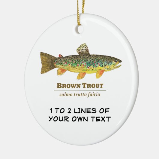 Bachforelle Keramik Ornament (Links)