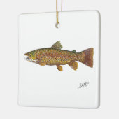 Bachforelle Keramikornament (Links)