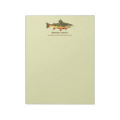 Bachforelle, Latein Notizblock (Rotiert)