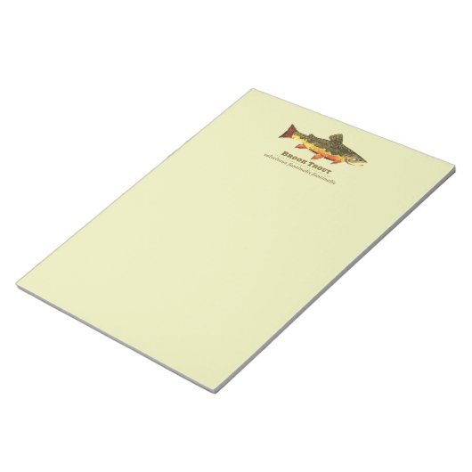 Bachforelle, Latein Notizblock (angewinkelt)