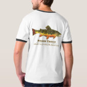 Bachforelle, Latein T-Shirt (Schwarz voll)