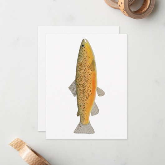 Bachforelle Mitteilungskarte (Vorderseite/Rückseite Beispiel)