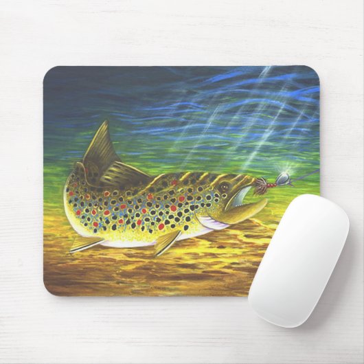 Bachforelle Mousepad (Mit Mouse)