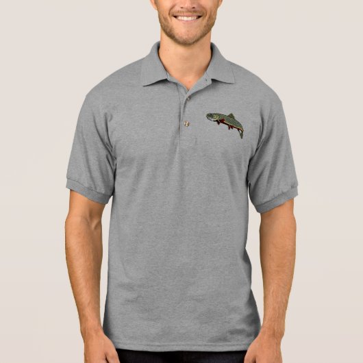 Bachforelle Polo Shirt (Vorderseite)