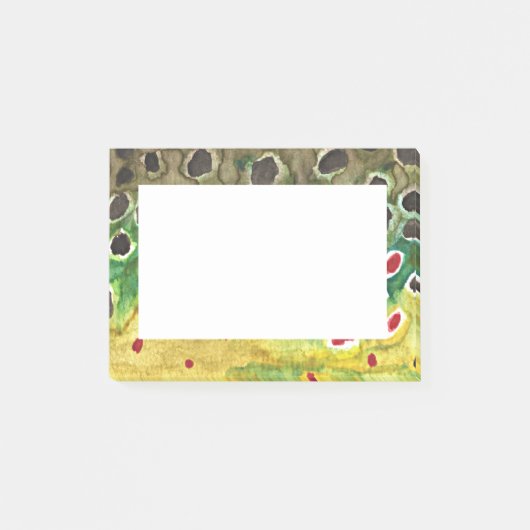 Bachforelle Post-it Klebezettel (Vorderseite)