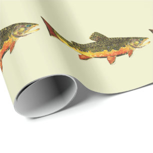 Bachforelle salvelinus fontinalis geschenkpapier