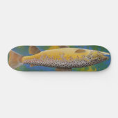 Bachforelle-Skateboard Skateboard (Horizontal)