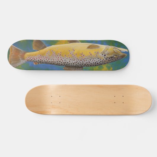 Bachforelle-Skateboard Skateboard (Horizontal)