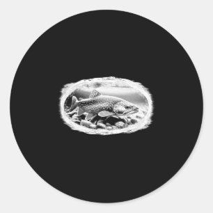 Bachforelle trout Trockenfische Fischen Lover Fly Runder Aufkleber