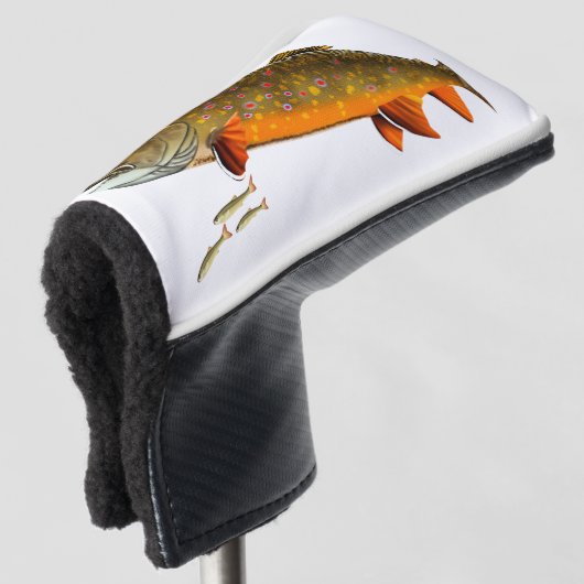 Bachforelle und Minnows Golf Headcover (3/4 Vorderseite)