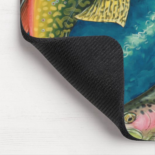 Bachforelle und Regenbogenforelle Mousepad (Ecke)