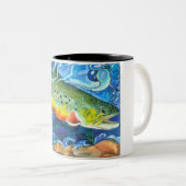 Bachforelle Zweifarbige Tasse (VorderseiteRechts)
