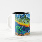 Bachforelle Zweifarbige Tasse (Vorderseite Links)