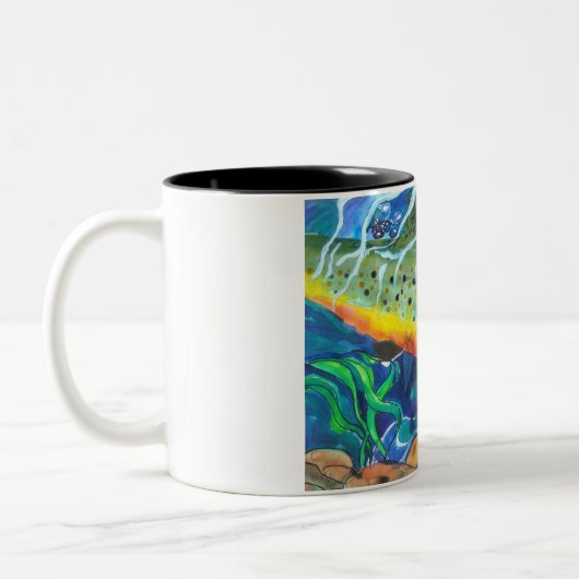 Bachforelle Zweifarbige Tasse (Links)