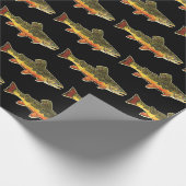 Bachforellen Fischerei Ichthyologie Männer Frauen  Geschenkpapier (Ecke)