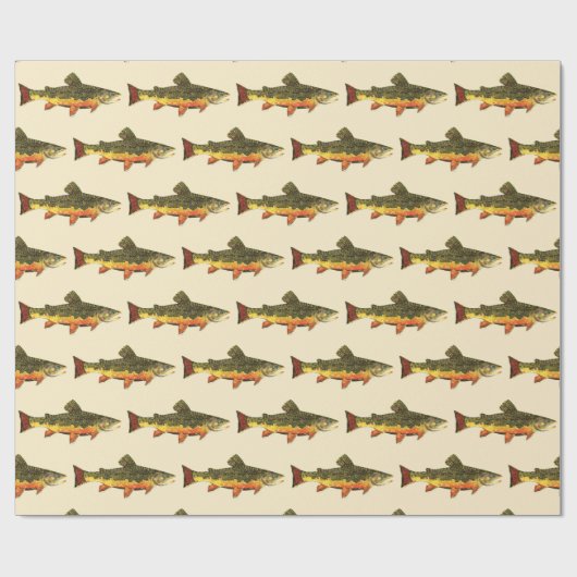 Bachforellen Fischerei Ichthyologie Männer Frauen Geschenkpapier (Flach)