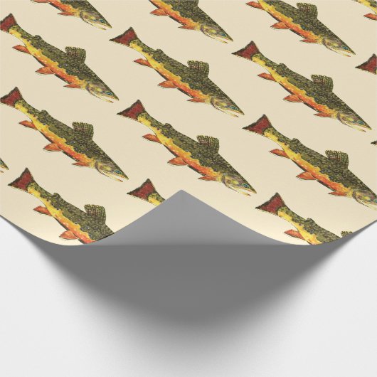 Bachforellen Fischerei Ichthyologie Männer Frauen  Geschenkpapier (Ecke)