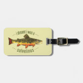 Bachforellen Gepäckanhänger (Vorderseite horizontal)