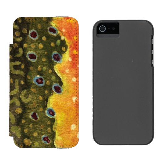 Bachforellen Incipio iPhone Geldbeutel-Hülle (Seite an Seite)