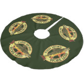 Bachforellen Polyester Weihnachtsbaumdecke (Schrägansicht)