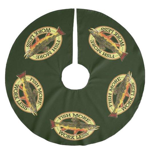 Bachforellen Polyester Weihnachtsbaumdecke (Vorderseite)
