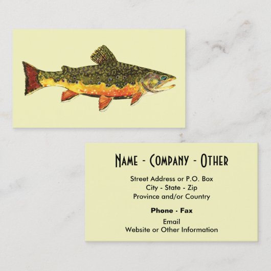 Bachforellen Visitenkarte (Vorne/Hinten)