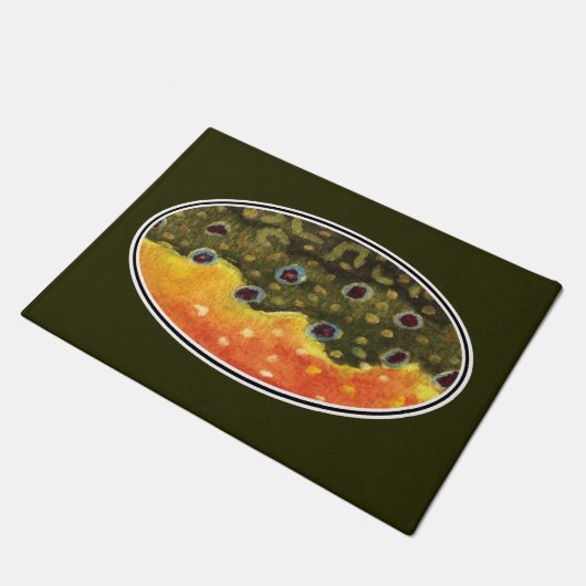 Bachforellen-Zuhause Fußmatte (Schrägansicht)