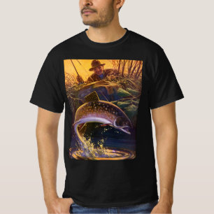 Bachforellenfischer, Vintage-Angelsport T-Shirt
