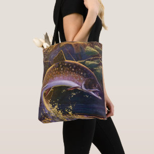 Bachforellenfischer, Vintage-Angelsport Tasche