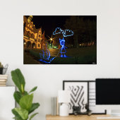 Bächlezauber bei Nacht Poster (Heimbüro)