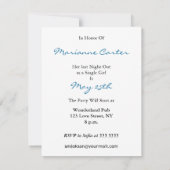 Bachlorette Party Einladung (Rückseite)