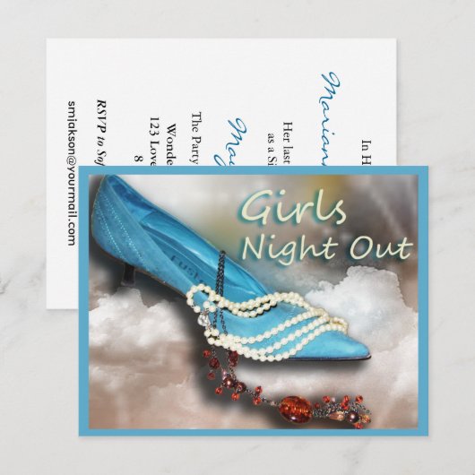 Bachlorette Party Einladung (Vorne/Hinten)