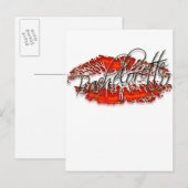 Bachlorette und ihre Party-Crew Einladungspostkarte (Vorne/Hinten)