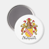 Bachmann Familienwappen Magnet (Vorderseite/Rückseite)