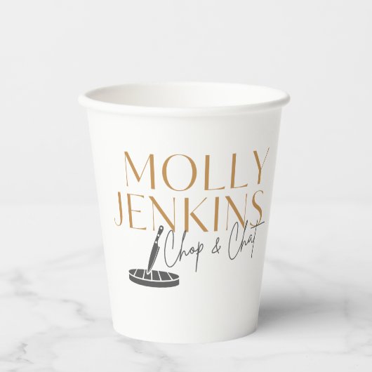 Bacholerette Kochen Themenabend Papier Becher (Vorderseite)