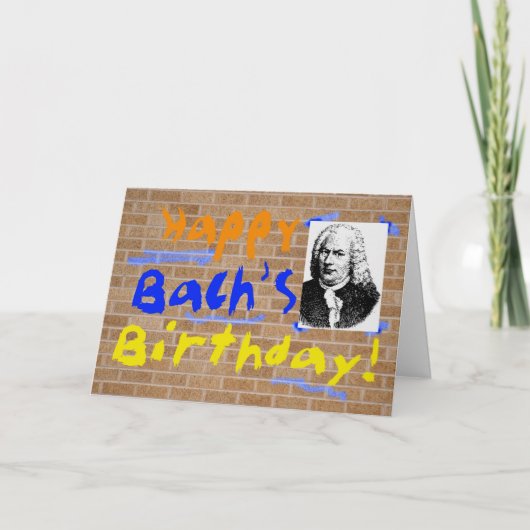 Bachs Geburtstag Karte (Vorderseite)