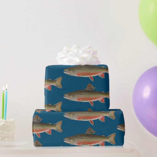 Bachsaibling-Fischerei-Thema Geschenkpapier (Partygeschenke)