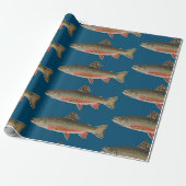Bachsaibling-Fischerei-Thema Geschenkpapier (Ungerollt)