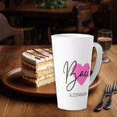 Baci Pink Heart Latte Tasse Süße liebevolle Gesche