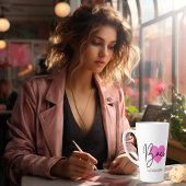 Baci Pink Heart Latte Tasse Süße liebevolle Gesche
