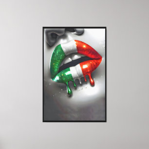 Bacio Trecolori Italian Kiss Leinwanddruck