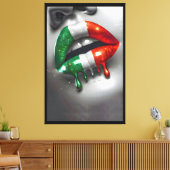 Bacio Trecolori Italian Kiss Leinwanddruck (Insitu (Wohnzimmer))