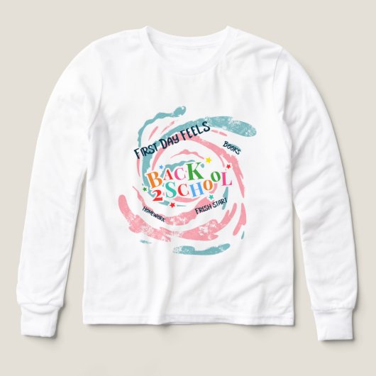 Back 2 School First Day fühlt sich Bücher Hausaufg (Design Vorderseite)