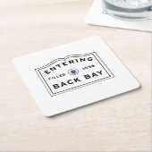 Back Bay Boston Rechteckiger Pappuntersetzer (angewinkelt)