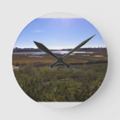 Back Bay, Newport Beach, Kalifornien Runde Wanduhr (Vorderseite)