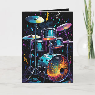 Back Beat Drum Set Blanko Karte