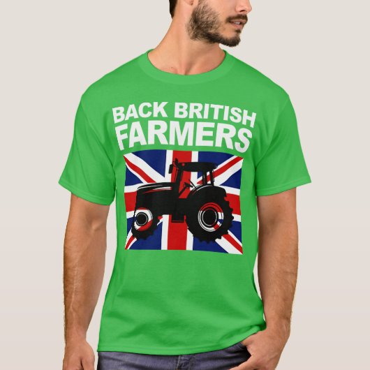 Back British Farmers Support UK Farming T-Shirt (Vorderseite)