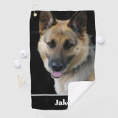Back Custom Name Dog Photo Personalized Golfhandtuch (Insitu)