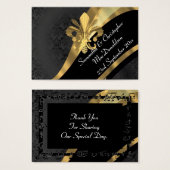 Back Damask, goldene Gastgeschenk Hochzeit danke (Vorne & Hinten)